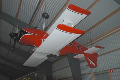 SE-XCA upphängd i Svedinos Bil- och Flygmuseum. Foto Sven-Erik Jönsson 2007