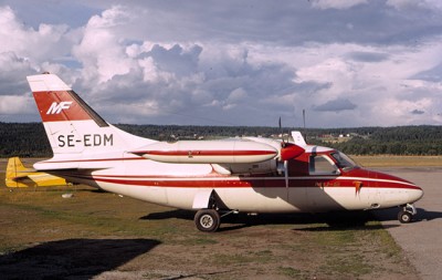 SE-EDM på Sundsvalls flygplats 1971-07-27. Foto: Lars Lundin