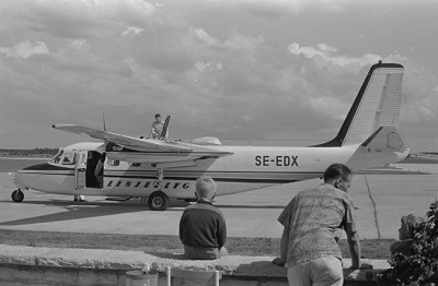 SE-EDX, ca 1965 i tjänst för Linjeflyg. Foto: Freddy Stenbom