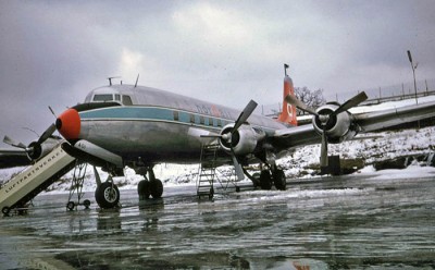 OY-AOI på Bromma vintern 1964. Foto: Rolf Larsson