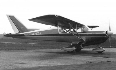 SE-EGA på Rearsby, UK i maj 1963. Foto via Lars E Lundin.