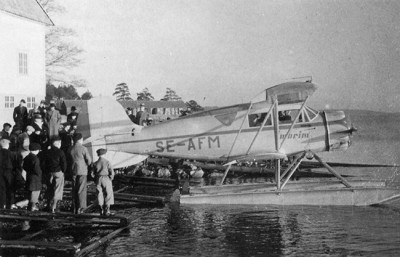 SE-AFM i Nynäshamn den 1936-11-15 vid Kurt Björkvalls besök.