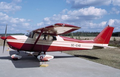 SE-EHB på Hultsfreds flygplats 1967-03-27. Foto: Lars E Lundin