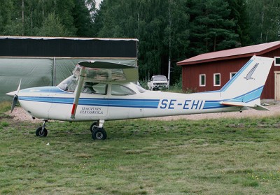 SE-EHI på Siljansnäs 2008-08-09.  Foto via Siljansnäs Flygklubb.