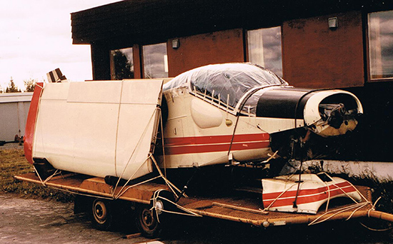 LN-LJA (SE-ENG) efter haveri vid Eggemoen 1978-08-02, fotograferad 1978-09-12. <br />Foto: Kay Hagby via Nils-Olof Andersson