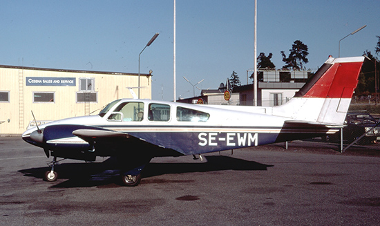 SE-EWM på Bromma 1975-07-02. Foto: Peter Liander