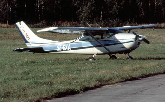 SE-EXA på Bromma 1976-03-31. Foto: Hans Wallin