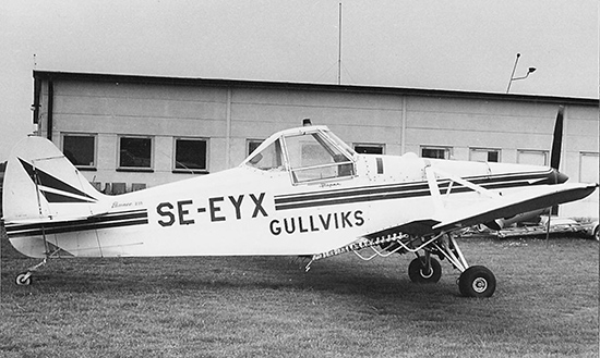 SE-EYX på Landskrona 1967-07-30. Foto: Tore Sjöberg via Lars E Lundin