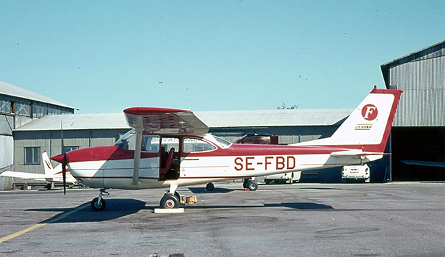 SE-FBD på Bromma 1980. Foto ur Freddy Stenboms donerade samling.