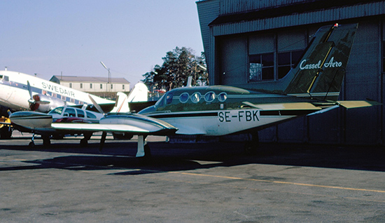 SE-FBK på Bromma i april 1970. Foto Freddy Stenbom