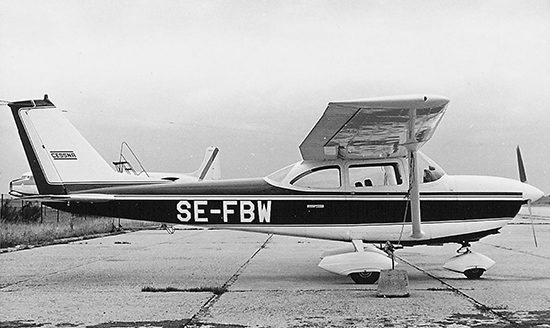 SE-FBW på Bulltofta 1969-08-30. Foto: Lars E Lundin.