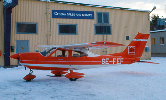 SE-FEF på Bromma 1976-12-24. Foto: Hans Wallin.