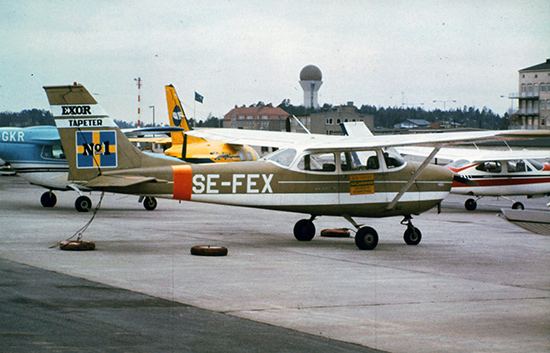 SE-FEX på Bromma ca 1976. Foto ur Freddy Stenboms donerade samling.