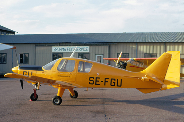 SE-FGU på Bromma 1973-09-19. Foto: Leif Fredin.