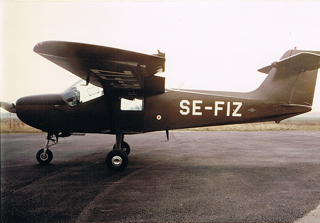 SE-FIZ troligen på Sturup 1973, före leverans till Sierra Leone. <br />Foto via Nils-Olof Andersson, urpsrungligen från Curt Palmblads samling.