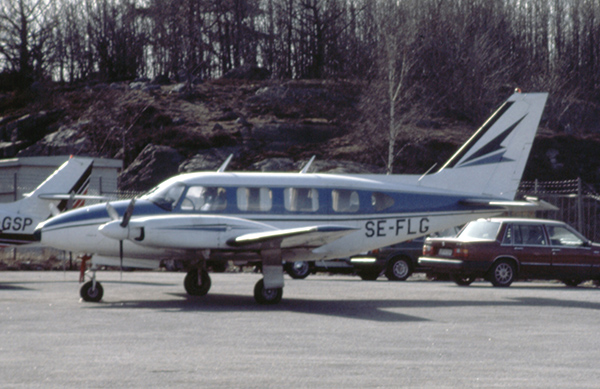 SE-FLG på Bromma 1984. Foto ur Freddy Stenboms donerade samling.