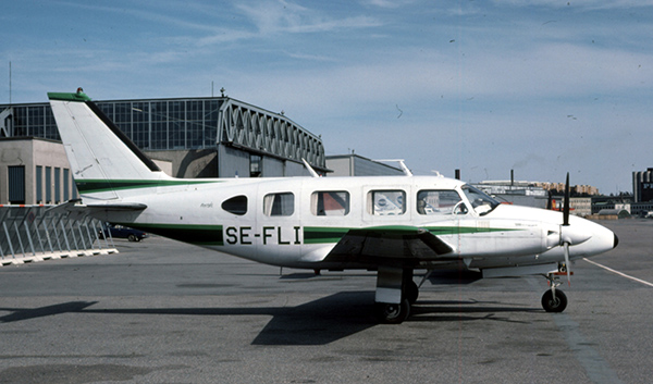 SE-FLI på Bromma 1977. Foto: Freddy Stenbom.