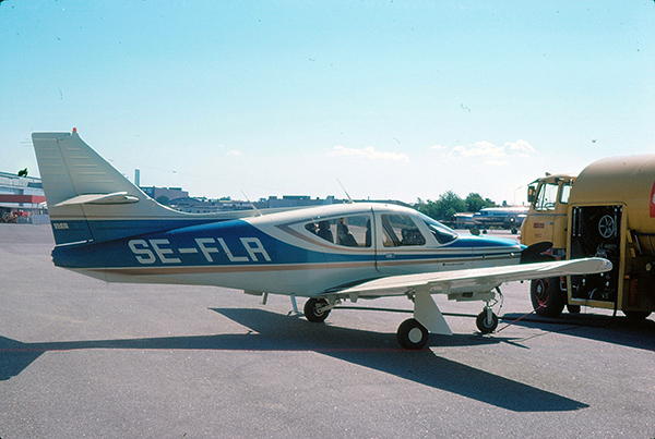 SE-FLR på Bromma 1975-07-16. Foto: Villy Karlsson