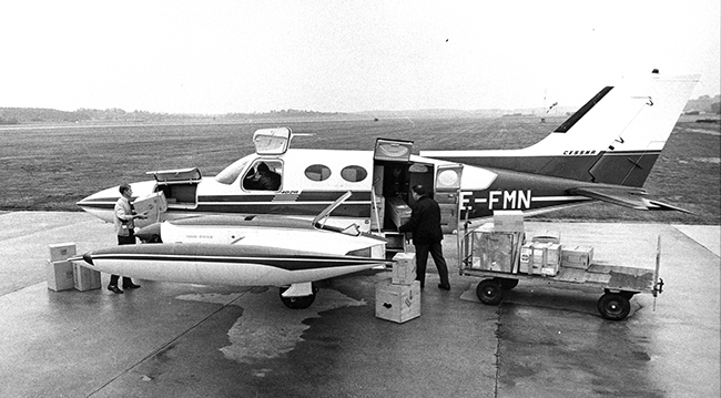 SE-FMN ca 1969-1970. Plats ej känd. Foto: Saab.