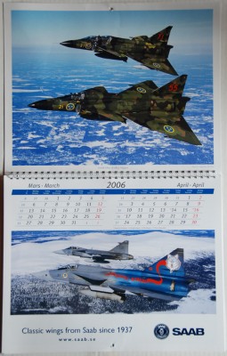 uppslag mars 2006 i Classic Wing kalender.