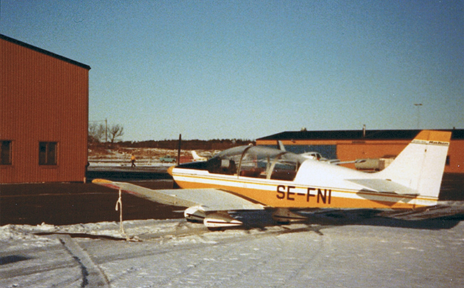 SE-FNI på Säve 1980-01-27. Foto: Nils-Olof Andersson