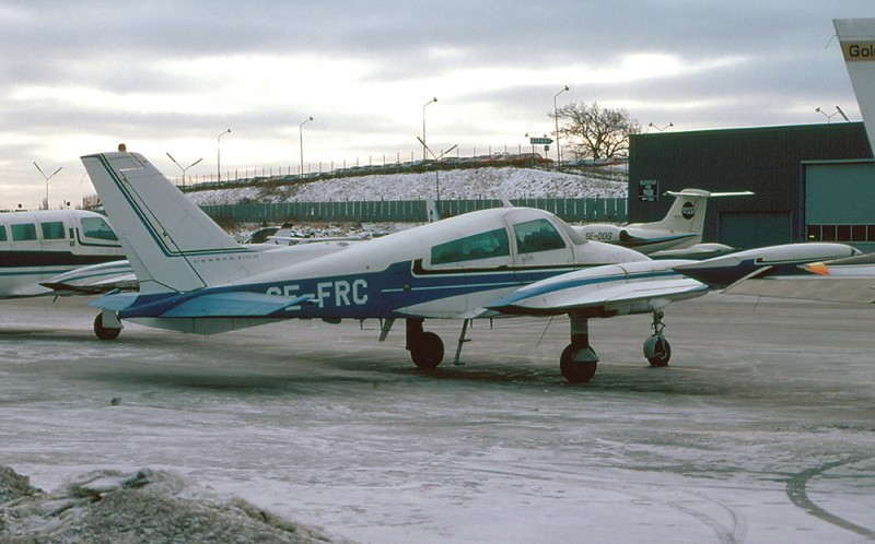 SE-FRC på Bromma vintern 1980-1981. Foto: Freddy Stenbom