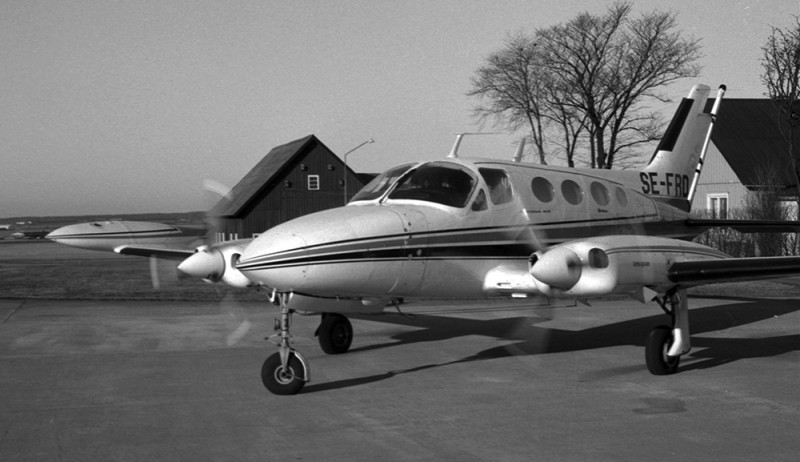 SE-FRD på F 14, Halmstad mars 1975. Foto: Björn Steinmarck