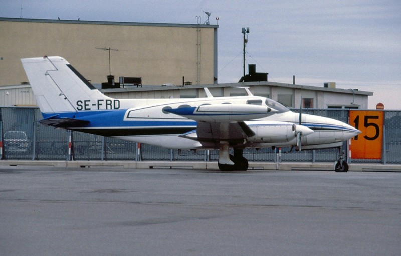 SE-FRD på Bromma 1984. Foto: Freddy Stenbom