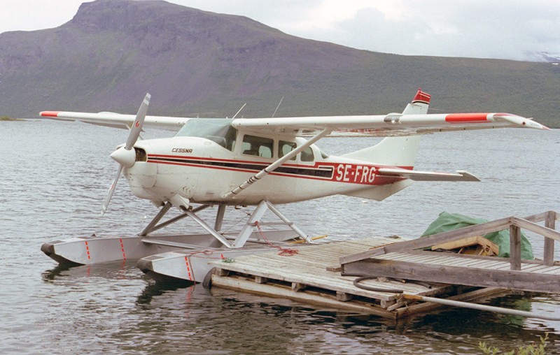 SE-FRG vid Stora Sjöfallet augusti 1981. Foto: Rune Malmberg via Lars E Lundin.