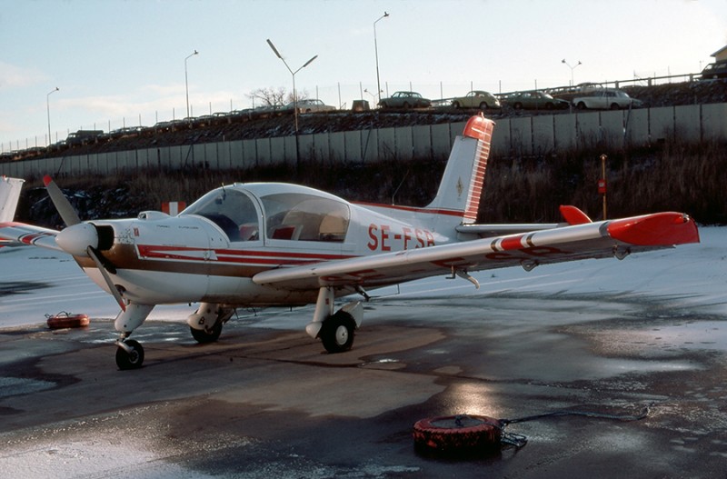 SE-FSB på Bromma 1976-11-19. Foto: Peter Liander