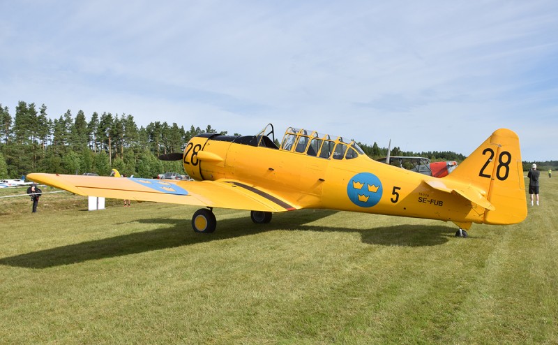 SE-FUB vid Flygfesten på Dala Järna 2015-08-09. Foto: Sven-Erik Jönsson