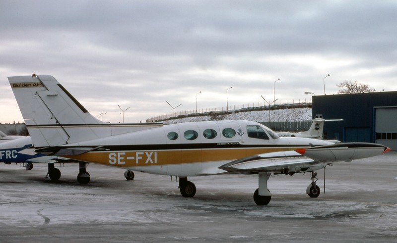 SE-FXI på Bromma hösten 1980. Foto ur Freddy Stenboms donerade samling.