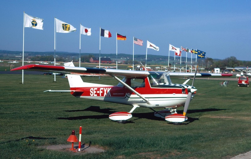 SE-FXK på F 10, Ängelholm 1972-05-12. Foto ur Freddy Stenboms donerade samling.