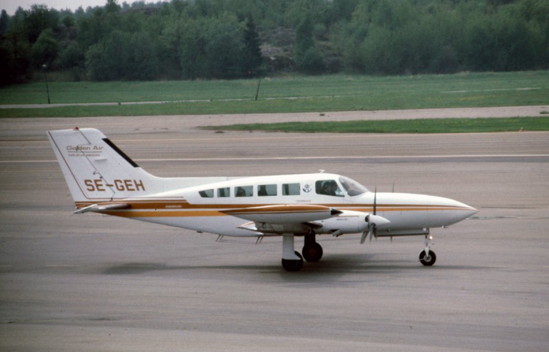 SE-GEH på Bromma 1980-06-03. Foto ur Freddy Stenboms donerade samling.