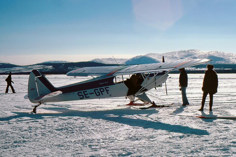 SE-GPF i Ottsjö vintern 1979 vid segelflygläger. Foto: Uldis Sisins