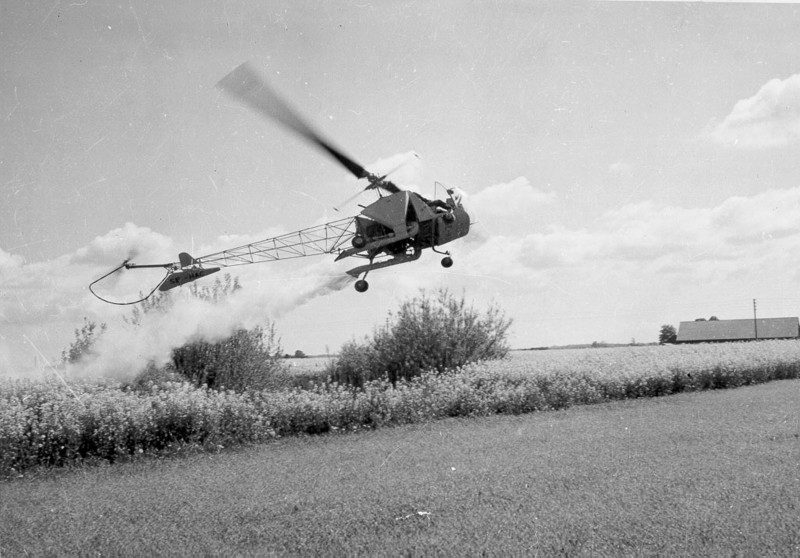 SE-HAC, Bell 47B-3. Plats och datum ej känt. Foto via Göran Wallert.