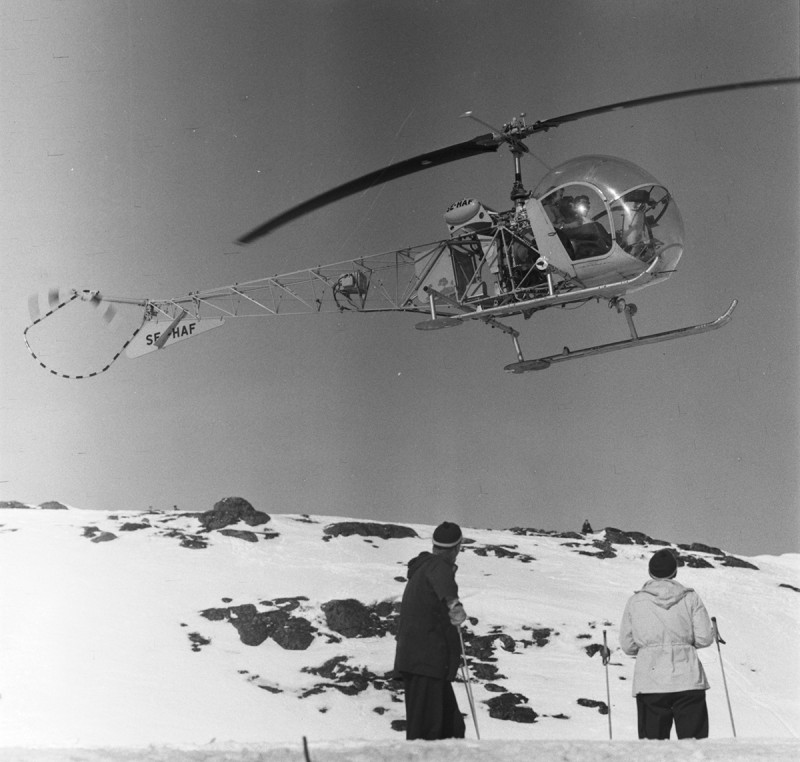 SE-HAF i Åre april 1953. Foto: Yngve Norrvi