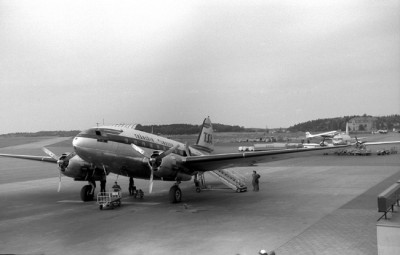 Curtiss CW-20T Commando, SE-CFA på Bromma ca 1957-1958, foto: Hans Kampf