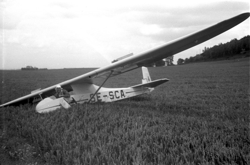 SE-SCA har utelandat. Pilot, plats och datum ej känt. Foto: Lillemor Berreks via Thorsten Fridlizius.