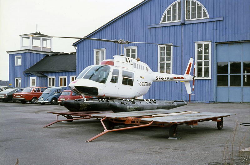 SE-HEP vid Blå hangaren på Torslanda. Datum ej känt. Foto: Lars Ekström via Nils-Olof Andersson.