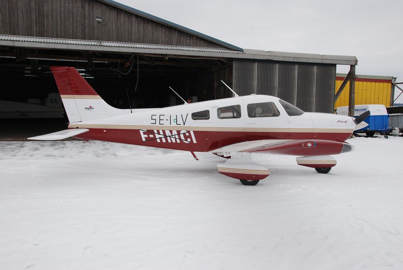 SE-ILV i Halmstad 2013-02-11, med reserverad fransk registrering F-HMCI påmålad, men fortfarande i svenskt register.