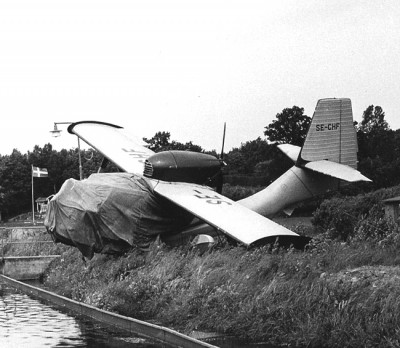 SE-CHF efter haveriet i Höör den 1963-06-23, foto Yngve Nilsson