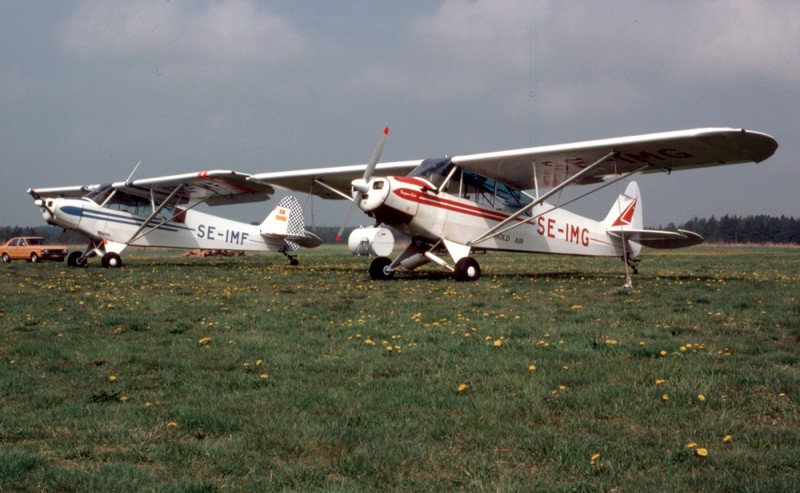 SE-IMG och SE-IMF på Hässleholm 1984-05-17. Foto: Hans Wallin