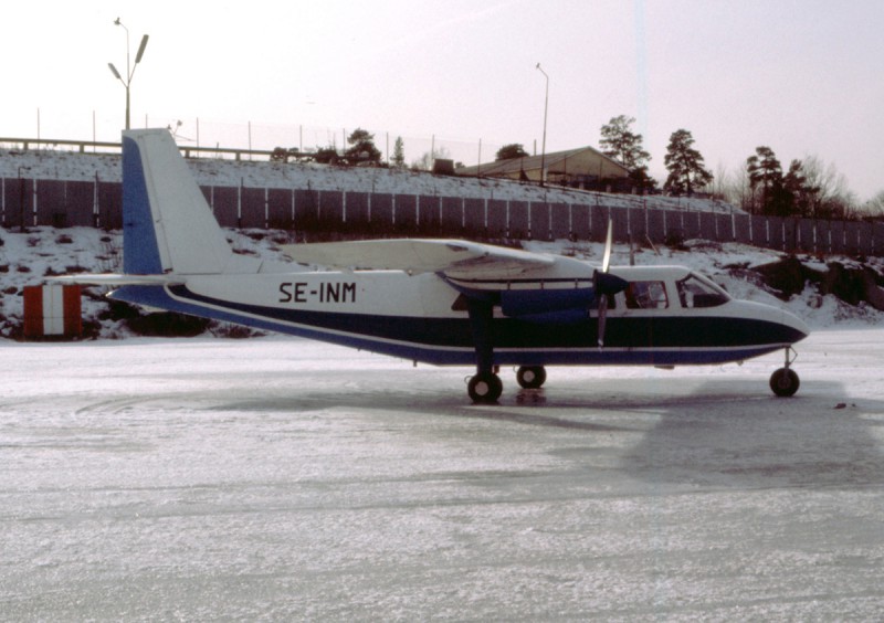 SE-INM på Bromma 1984-02-29. Foto: Hans Wallin