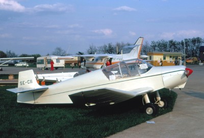 SE-CII, troligen på F 10 Ängelholm i samband med <br />4:e Internationella Flygutställningen den 14 maj 1972.<br />Foto: Freddy Stenbom