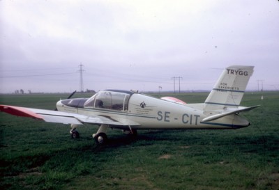 SE-CIT på Lund Hasslanda flygfält ca 1969-1972. Foto: Nils-Arne Nilsson