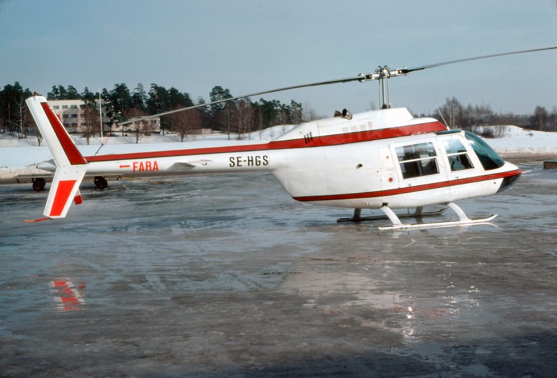 SE-HGS på Barkarby, mars 1977. Foto ur Freddy Stenboms donerade samling.