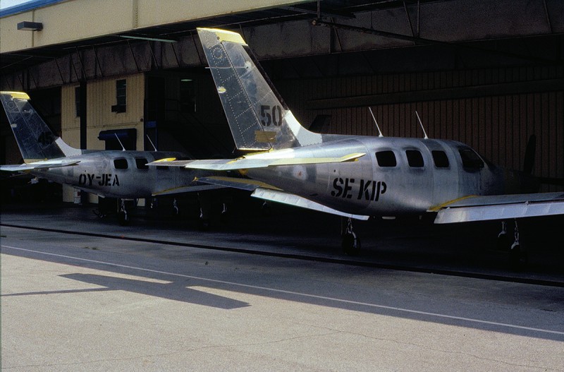 SE-KIP ännu ej lackerad vid Pipers fabrik i Vero Beech den 1989-04-10. Foto: Sven-Erik Jönsson